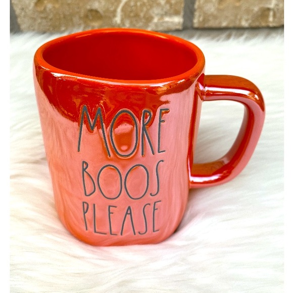NWT RAE DUNN Iridescent “More Boos Please” Orange Mug - Picture 2 of 2
